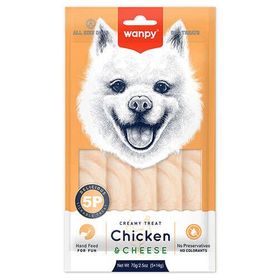Wanpy Dog Creamy Treat Tavuk Etli Peynirli Likit Creamy 5x14 gr Köpek Ödülü