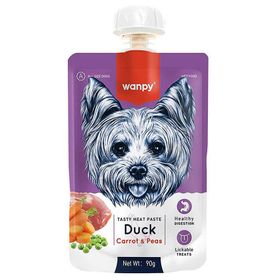 Wanpy Dog Tasty Meat Paste Taze Ördekli Etli Havuçlu 90 gr Köpek Et Ezmesi