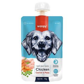 Wanpy Dog Tasty Meat Paste Taze Tavuk Etli Havuçlu 90 gr Köpek Et Ezmesi