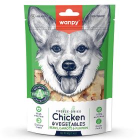 Wanpy Dondurularak Kurutulmuş Tavuk Sebze 40 gr Köpek Ödülü