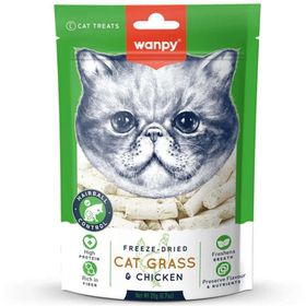 Wanpy Dondurulmuş Kedi Çimi ve Tavuklu 20 gr Kedi Ödülü