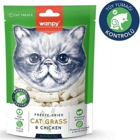 Wanpy Dondurulmuş Kedi Çimi ve Tavuklu 20 gr Kedi Ödülü