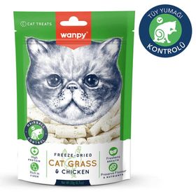 Wanpy Dondurulmuş Kedi Çimi ve Tavuklu 20 gr Kedi Ödülü