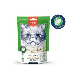 Wanpy Dondurulmuş Kedi Çimi ve Tavuklu 20 gr Kedi Ödülü