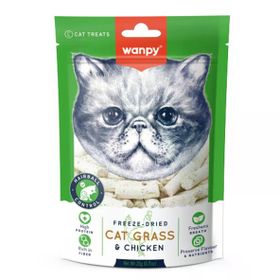 Wanpy Dondurulmuş Kedi Çimi ve Tavuklu 20 gr Kedi Ödülü