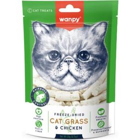 Wanpy Dondurulmuş Kedi Çimi ve Tavuklu 20 gr Kedi Ödülü