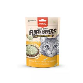 Wanpy Fluffy Topper Dondurularak Kurutulmuş Tavuklu ve Kedi Otlu 30 gr Kedi Ödül Maması
