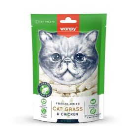 Wanpy Hairball Control Dondurularak Kurutulmuş Çim Ve Tavuklu 20 gr Kedi Ödülü
