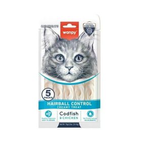 Wanpy Hairball Control Morina Balığı Tavuk 5x14 gr Kedi Ödülü
