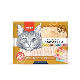 Wanpy Karışık 4 Lezzetli 50x14 gr Krema Kedi Ödülü