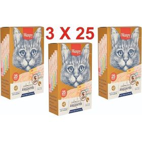 Wanpy Karışık 75x14 gr Kedi Ödül Maması