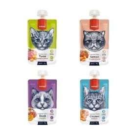 Wanpy Karışık Lezzetler Doğal Sıvı 4x90 gr Kedi Ödül Maması