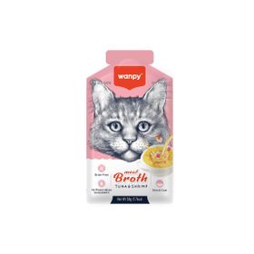 Wanpy Kediler İçin 12x50 GR Karidesli Ton Balığı Eti Çorbası