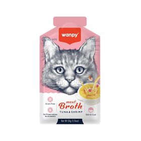 Wanpy Kediler İçin 12x50 GR Karidesli Ton Balığı Eti Çorbası