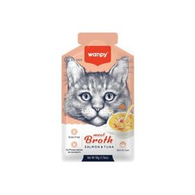 Wanpy Kediler İçin 50x12 GR Somon ve Ton Balığı Eti Çorbası