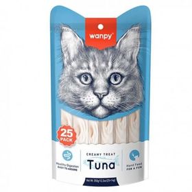 Wanpy Krema Ton Balıklı ve Morina Balıklı 25x14 gr Sıvı Kedi Ödülü