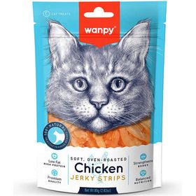 Wanpy Oven Roasted Jerky Strips Yumuşak Tavuklu 80 gr Kedi Ödülü