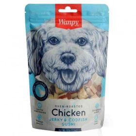 Wanpy Oven Roasted Tavuklu Morina Balıklı Sushi 100 gr Köpek Ödülü