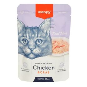 Wanpy Pouch Tavuklu Yengeçli 85 gr Kedi Konservesi