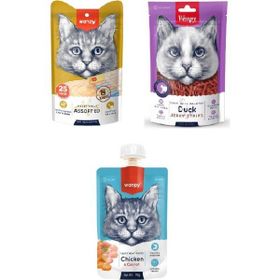 Wanpy Sıvı 3x25 + Fileto + Ezme Karma Kedi Ödülü