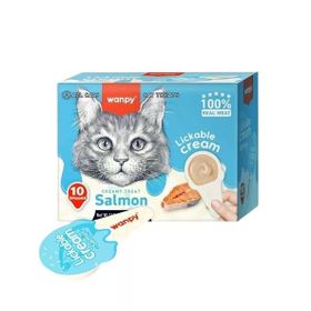Wanpy Somonlu Kaşık Krema 10x16 gr Kedi Ödül Maması