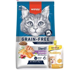 Wanpy Somonlu ve Ton Balıklı Tahılsız Kısırlaştırılmış 8 kg Kuru Kedi Maması