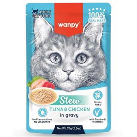 Wanpy Stew Pouch Ton Balık Tavuklu 70 gr Yaş Kedi Maması