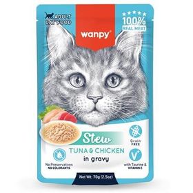 Wanpy Stew Pouch Ton Balık Tavuklu 70 gr Yaş Kedi Maması