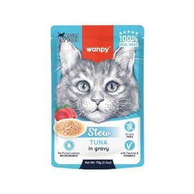 Wanpy Stew Sos İçinde Ton Balıklı 70 gr Yetişkin Kedi Konservesi