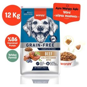Wanpy Tahılsız Sığır Etli 12 kg Yetişkin Köpek Maması