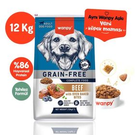 Wanpy Tahılsız Sığır Etli 12 kg Yetişkin Köpek Maması