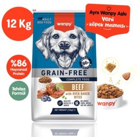 Wanpy Tahılsız Sığır Etli 12 kg Yetişkin Köpek Maması