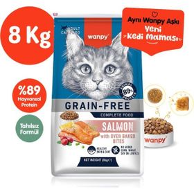 Wanpy Tahılsız Somonlu 8 kg Yetişkin Kedi Maması