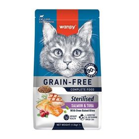 Wanpy Tahılsız Somon&Tuna Kısırlaştırılmış 1.5 kg Kedi Maması