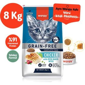 Wanpy Tahılsız Tavuklu 8 kg Yavru Kedi Maması