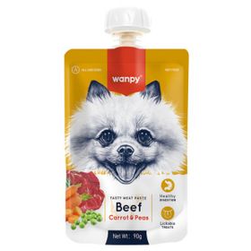 Wanpy Tasty Meat Paste Taze Sığır Etli ve Havuçlu 90 gr Köpek Et Ezmesi