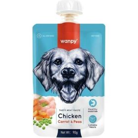 Wanpy Tasty Meat Paste Taze Tavuklu ve Havuçlu 90 gr Köpek Et Ezmesi