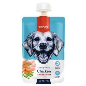 Wanpy Tasty Meat Paste Taze Tavuklu ve Havuçlu 90 gr Köpek Et Ezmesi