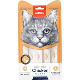 Wanpy Tavuk ve Yengeçli 5x14 gr 4 Adet Kedi Ödül Maması