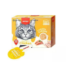 Wanpy Tavuklu Kaşık Krema 10x16 gr Kedi Ödül Maması