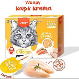 Wanpy Tavuklu Kaşıklı 10x16 gr Kedi Ödül Kreması