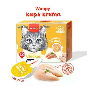 Wanpy Tavuklu Kaşıklı 10x16 gr Kedi Ödül Kreması
