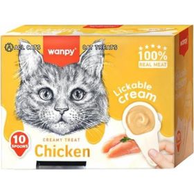Wanpy Tavuklu Kaşıklı 10x16 gr Kedi Ödül Kreması