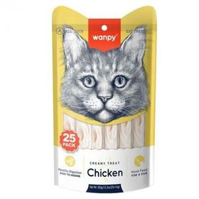 Wanpy Tavuklu Krema 14 gr X 25 Adet Kedi Ödülü