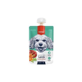 Wanpy Taze Kuzulu Bezelye ve Havuçlu 90 gr Köpek Et Ezmesi