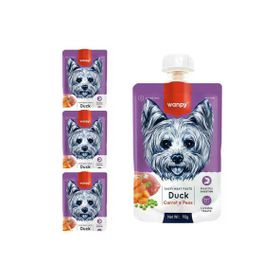 Wanpy Taze Ördekli ve Havuçlu Et Ezmesi Doğal 4x90 gr Köpek Ödülü