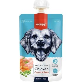 Wanpy Taze Tavuklu ve Havuçlu Et Ezmesi 10x90 gr Köpek Ödülü