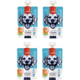 Wanpy Taze Tavuklu ve Havuçlu Et Ezmesi Doğal 4x90 gr Köpek Ödülü