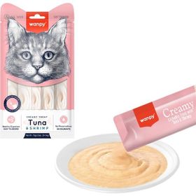 Wanpy Ton Balığı - Karides 5 x 14 gr Sıvı Kedi Ödülü