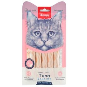 Wanpy Ton Balığı - Karides 5 x 14 gr Sıvı Kedi Ödülü